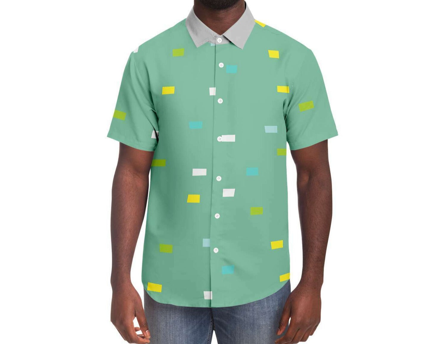 Men's Short Sleeve Button Shirt - Bonbon – Elara Lifestyle