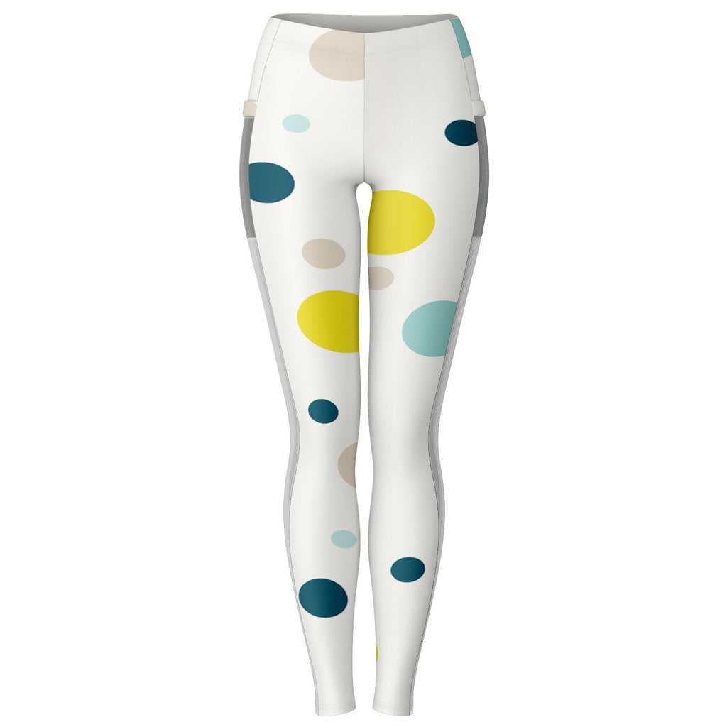 Women's Training Mesh Pocket Leggings - Spots - Elara Activewear