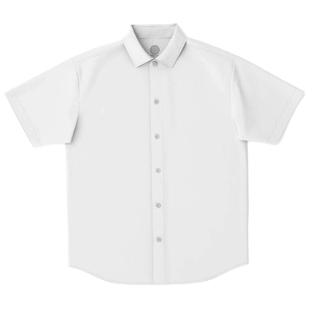 Men's Short Sleeve Button Shirt - White Plains - Elara Activewear