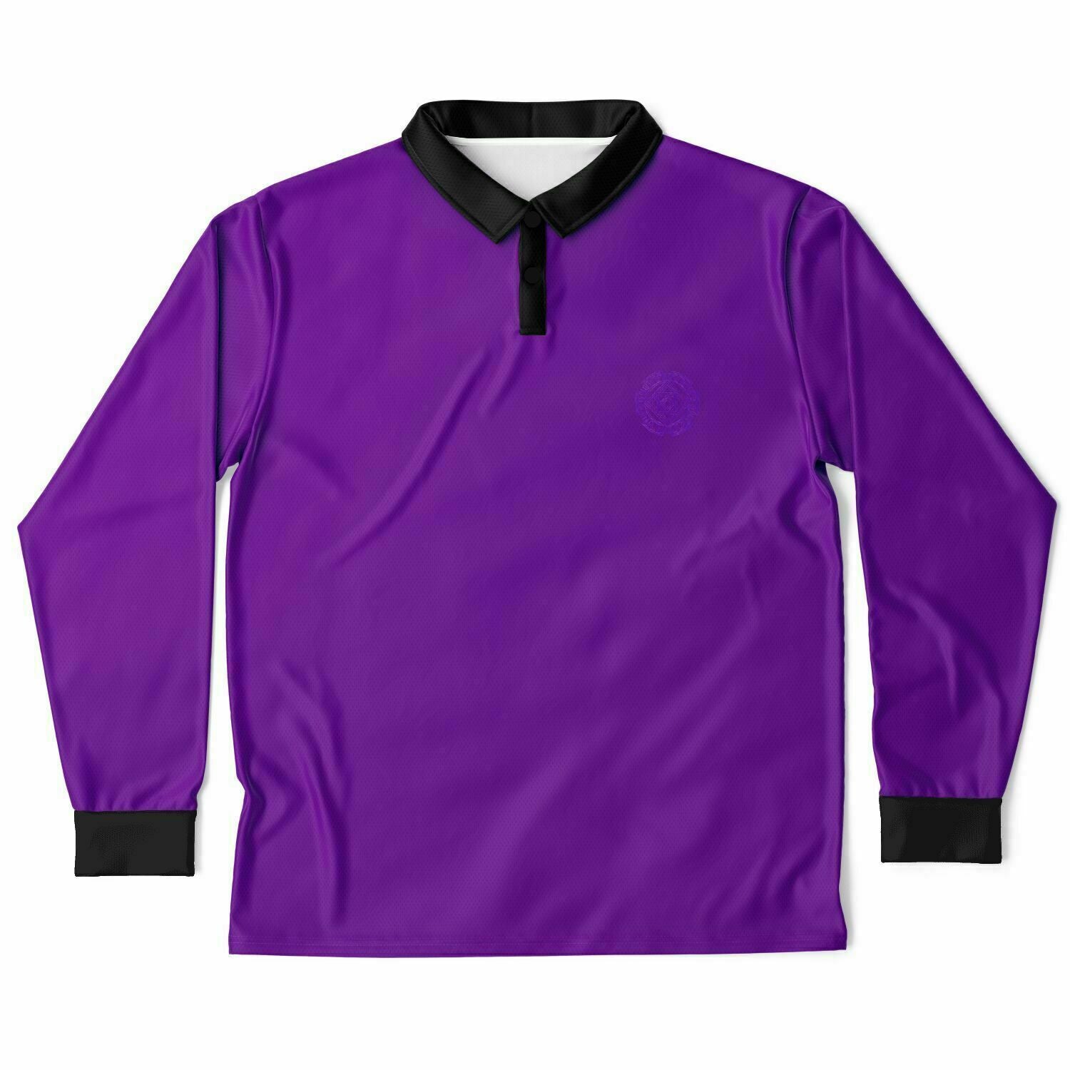 Men's Long Sleeve Polo Shirt - Plum