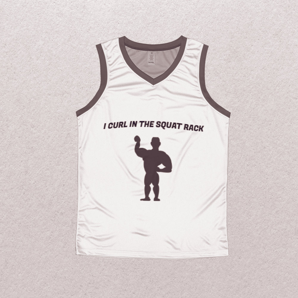 Men's V-Neck Sleeveless Tank Top - I Curl In The Squat Rack - Elara Activewear