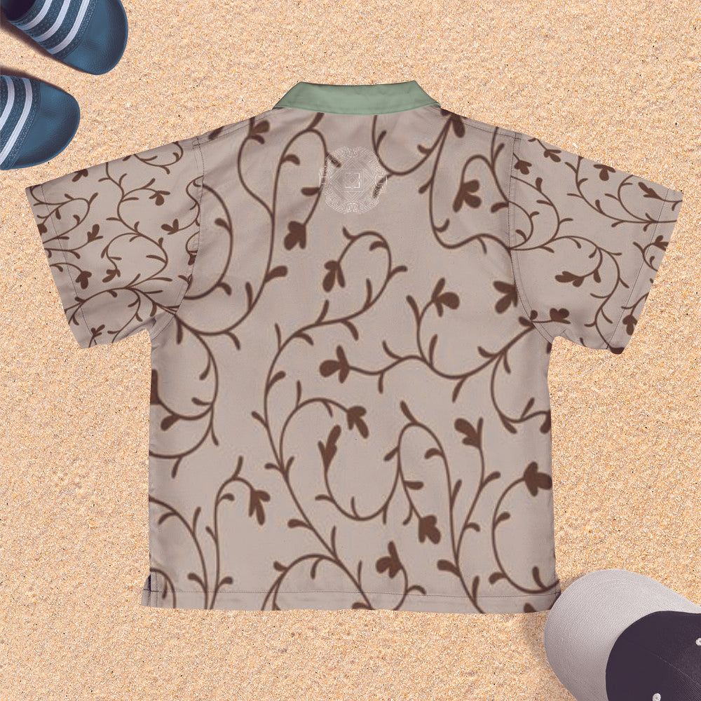 Youth Hawaiian Shirt - Foliage - Elara Activewear